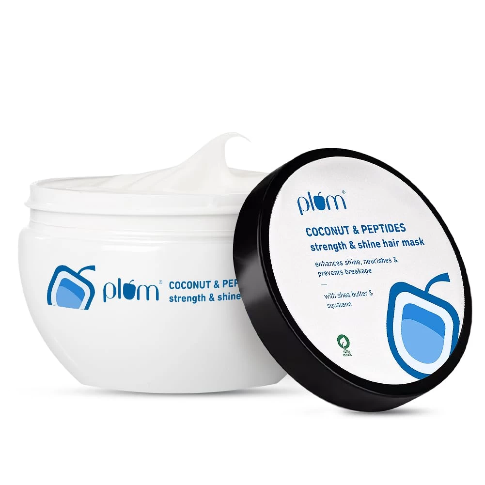Plum Coconut Hair Mask | For Rough, Dry And Frizzy Hair | With Coconut Oil, Peptides & Shea Butter 200G