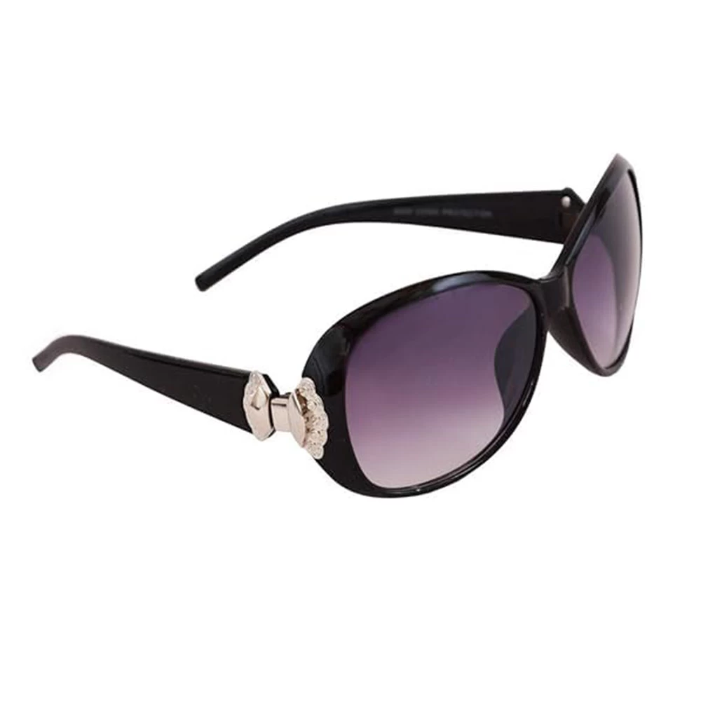 Gaga Oversized Sunglasses For Girls(Lens-Purple||Frame-Black||GAGA-004)