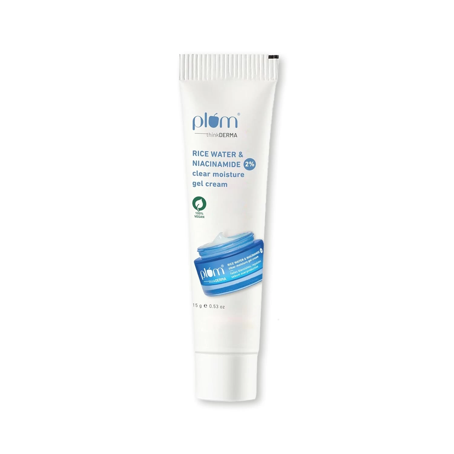 Plum 2% Niacinamide & Rice Water Superlight Gel Cream Moisturizer for Face