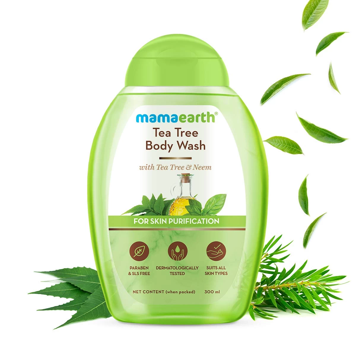 Tea Tree Body Wash With Neem For Skin Purification - 300 ml