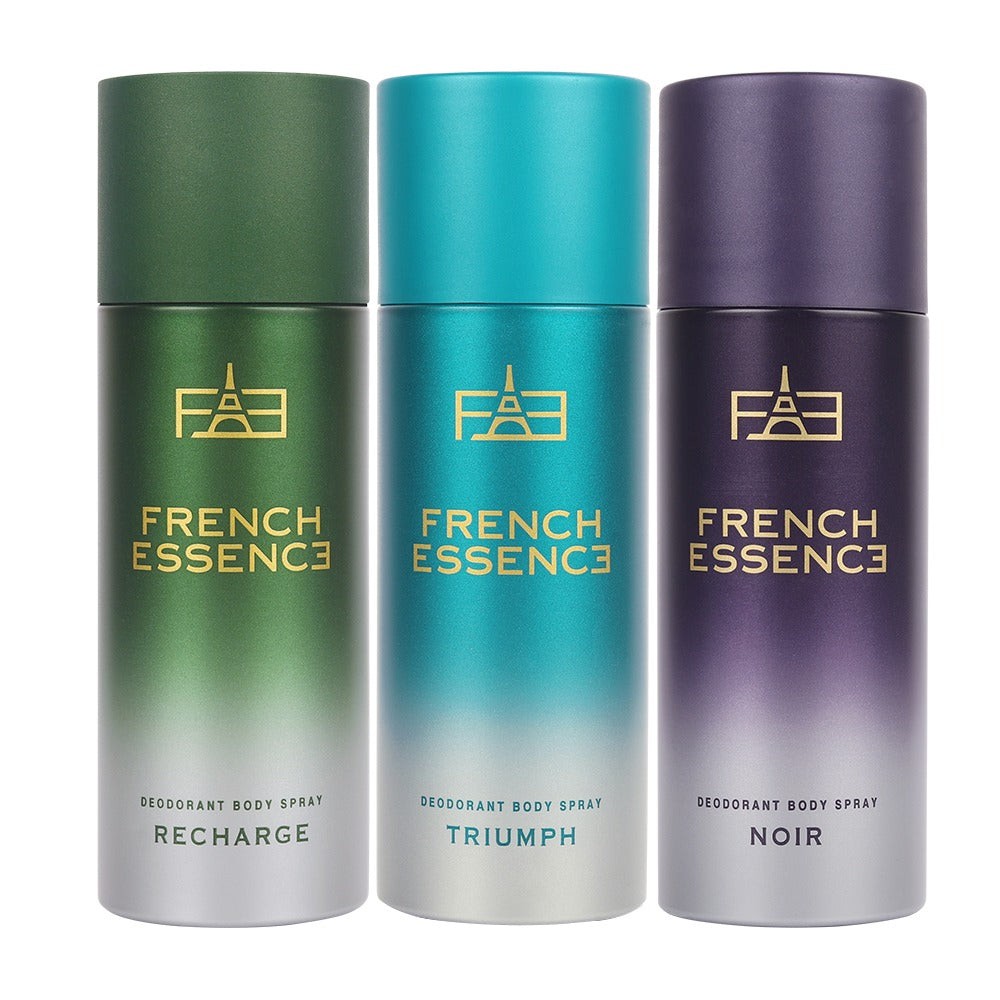 French Essence Men's  Deodorant Body Spray Combo Pack 150 ml each