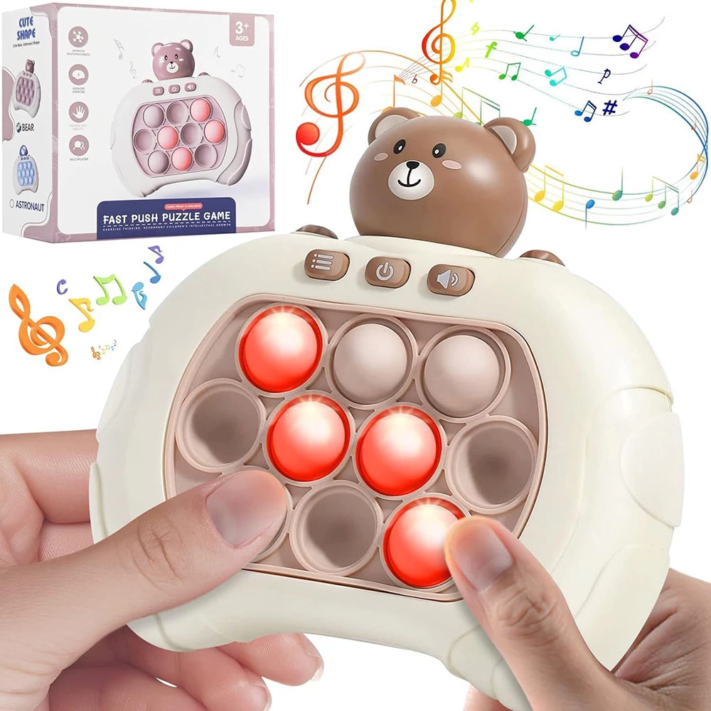 Super Toy Quick Push Pop Game Fidget Console Toys for Adults and Kids (Multicolor)