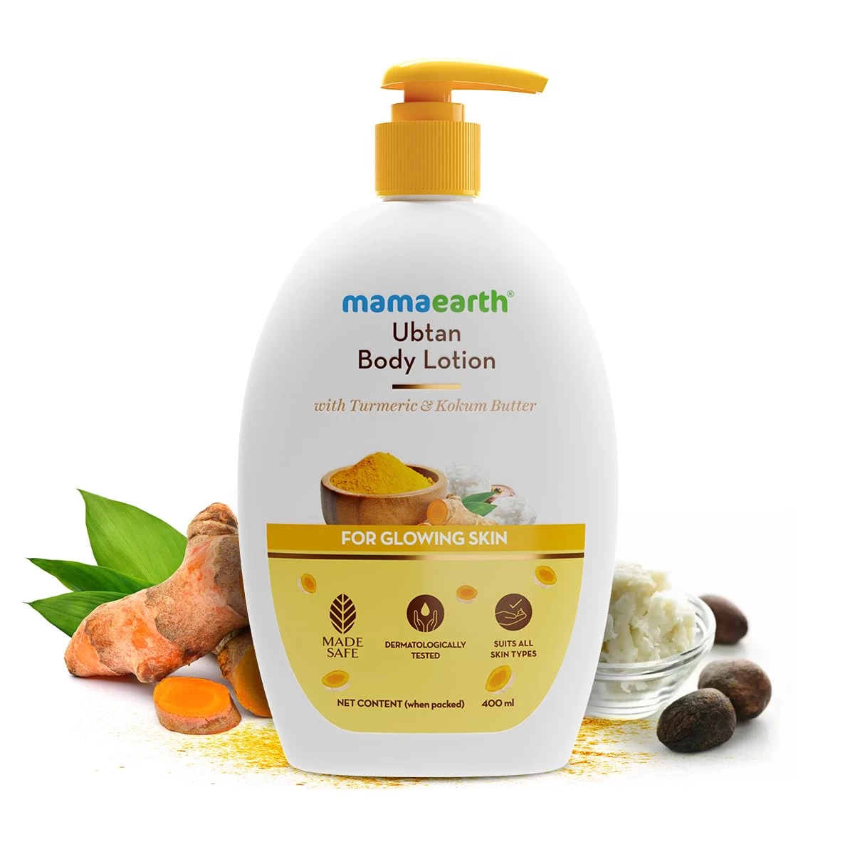 Ubtan Body Lotion with Turmeric & Kokum Butter for Glowing Skin 400 ml