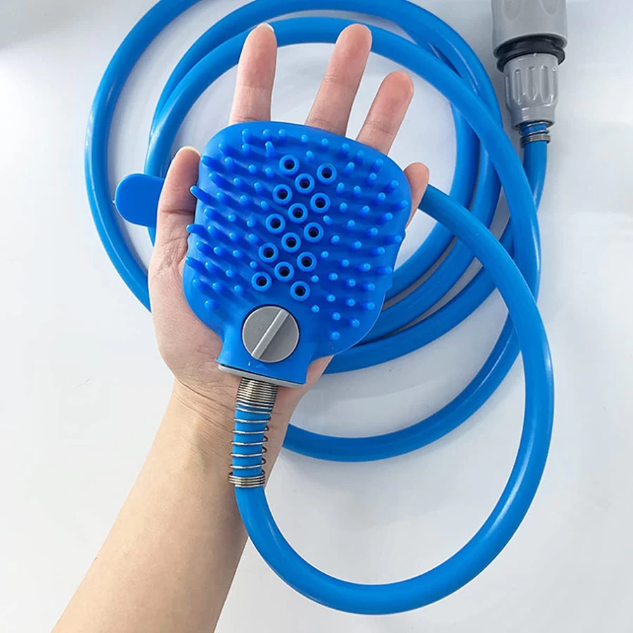 Dherik Tradworld Comfortable Easy Shower Tool Cleaning Washing Bath Shower Sprayers Dog Brush Pet Spa Kit