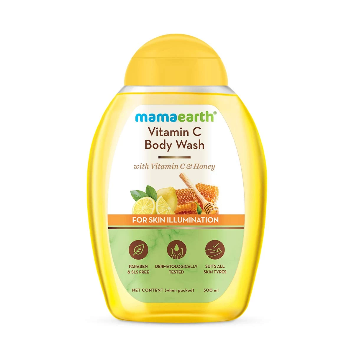 Mamaearth Vitamin C Body Wash with Vitamin C & Honey, Shower Gel for Skin Illumination -300ml