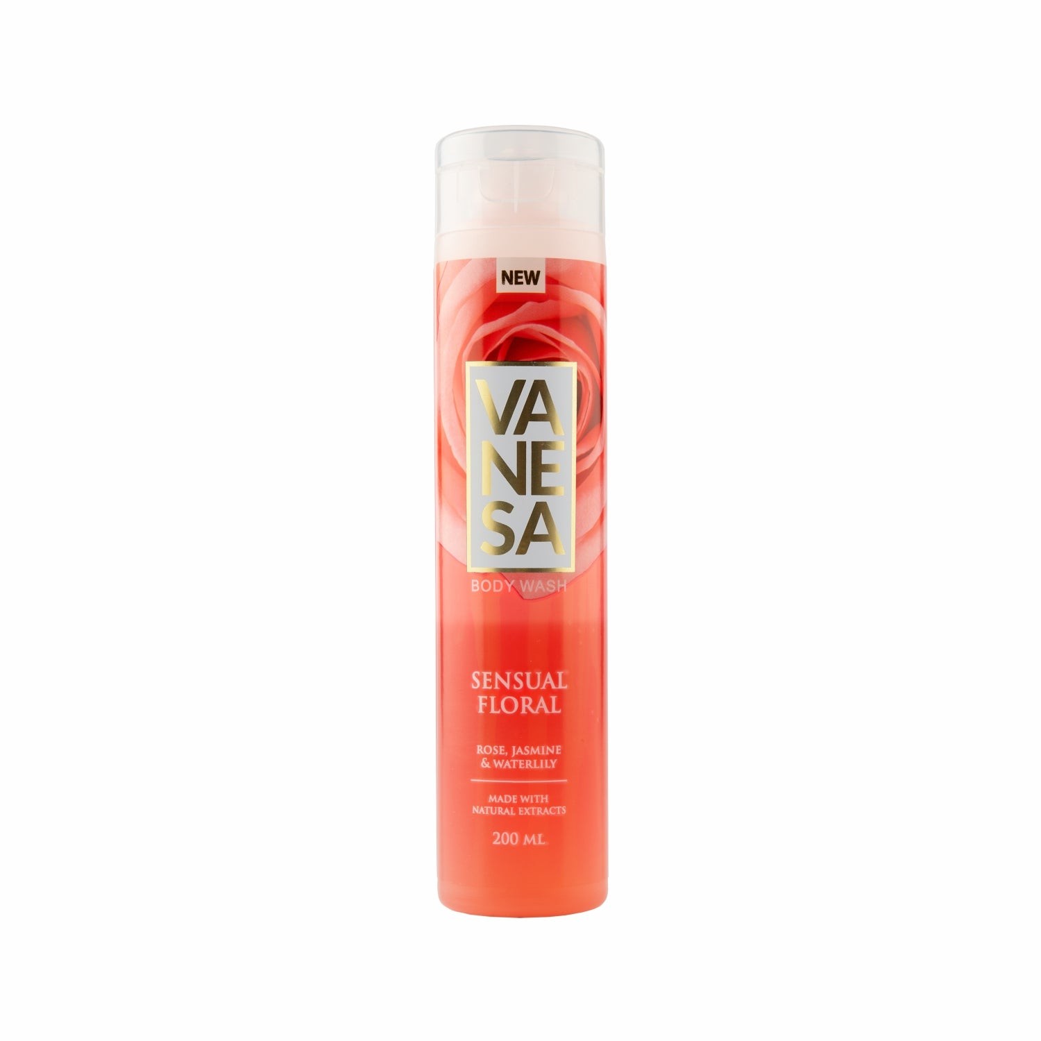 VANESA Sensual Floral Body Wash with Rose, Jasmine & Waterlily| Made with Natural Extracts | With Glycerin | For Fresh Glowing Skin