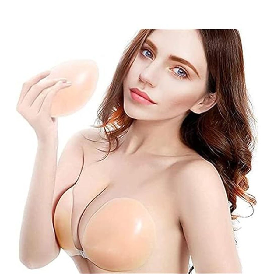 Women's Silicone Adhesive Bra Lightly Padded Wire Free Push Up Bra