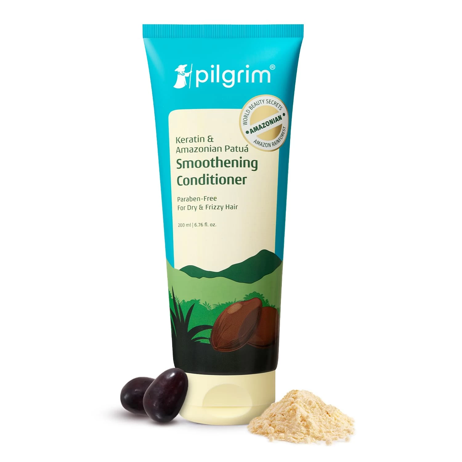 Pilgrim Amazonian Patuá & Keratin Hair Smoothing Conditioner-Unscented- For Dry & Frizzy Hair With Sacha Inchi|Hair Conditioner For Smooth & Silky Hair|Silicone Free|Women & Men|