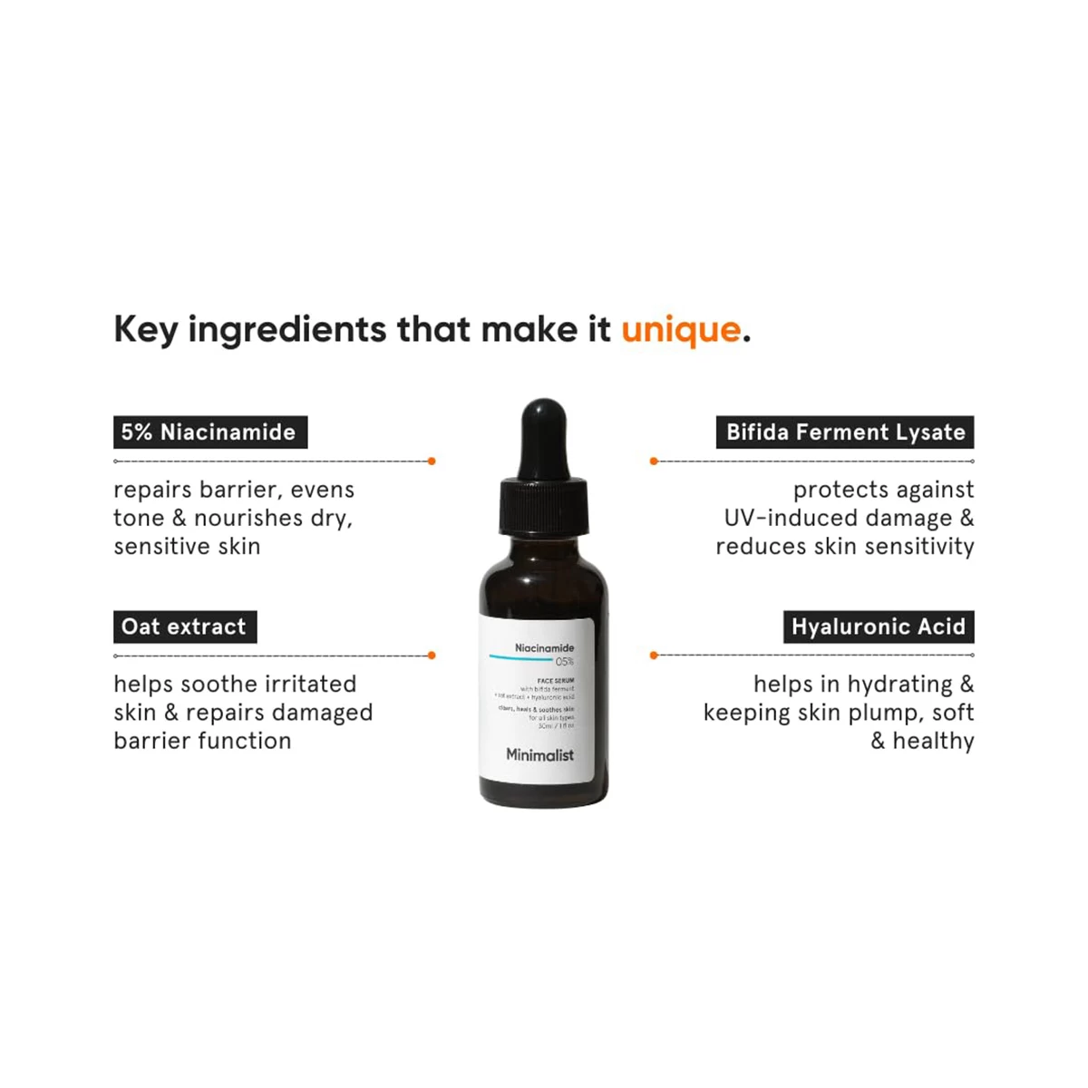 Minimalist Niacinamide 5% Serum with Hyaluronic Acid – Reduces Dark Spots, Controls Oil, Minimizes Pores, Strengthens Skin Barrier, Hydrating Daily Vitamin B3 Serum for All Skin Types (10 ml)