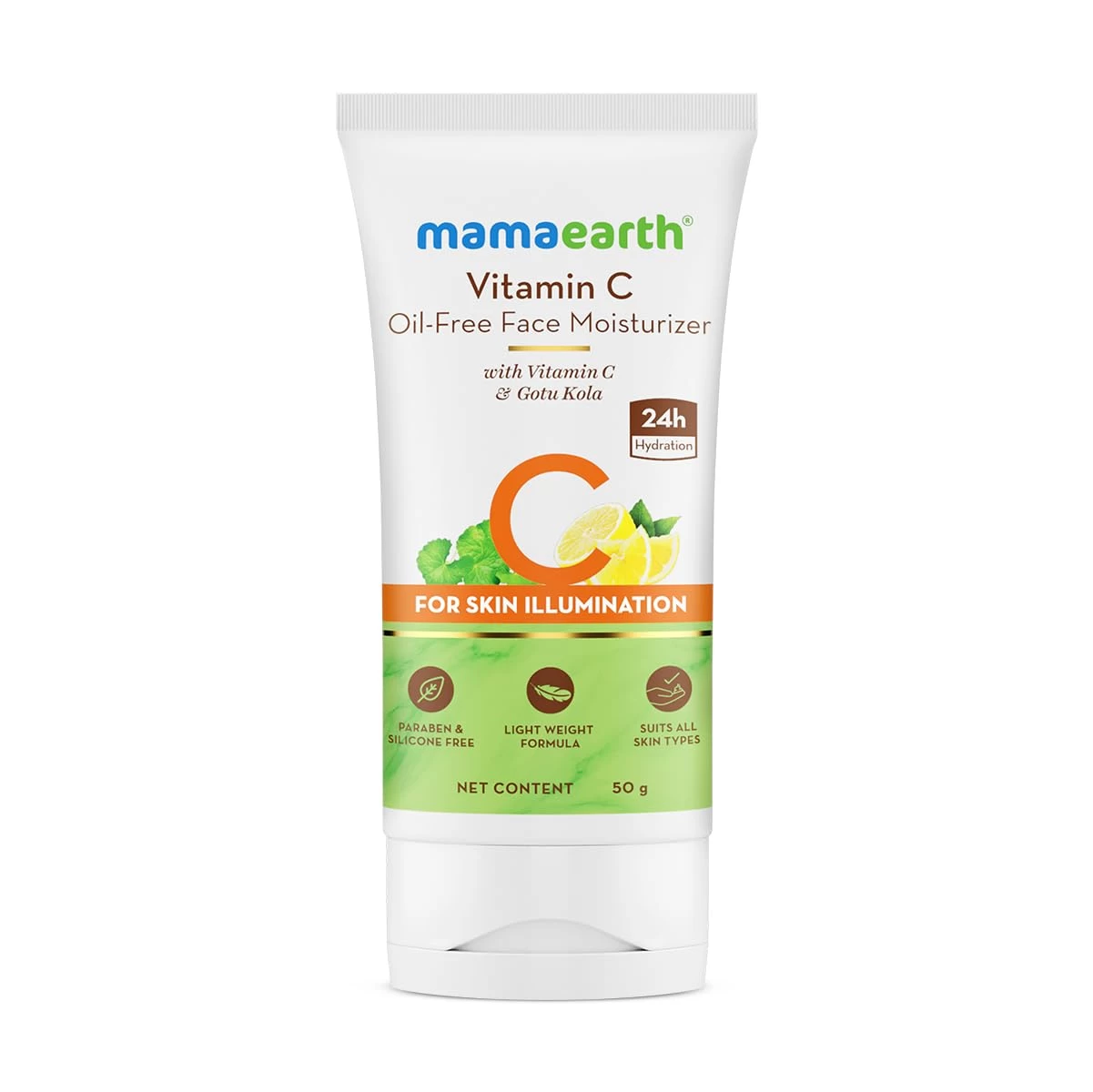 Mamaearth Vitamin C Oil-Free Moisturizer For Face with Vitamin C and Gotu Kola for Skin Illumination |Non-Sticky|Restores Radiance|Hydrates & Brightens Skin|Oil-Free & Lightweight|For Glowing Skin