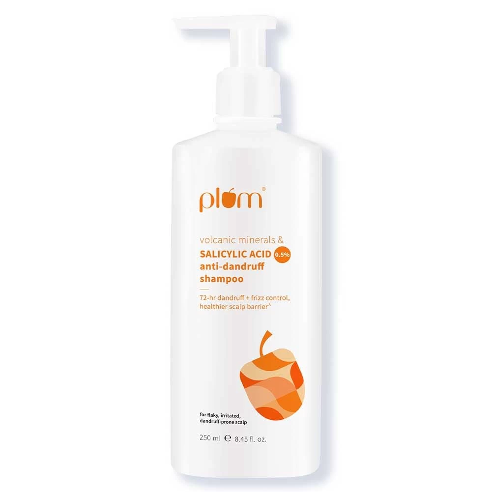 Plum Anti-Dandruff Shampoo With Volcanic Minerals & 0.5% Salicylic Acid|72-Hr Dandruff & Frizz Control