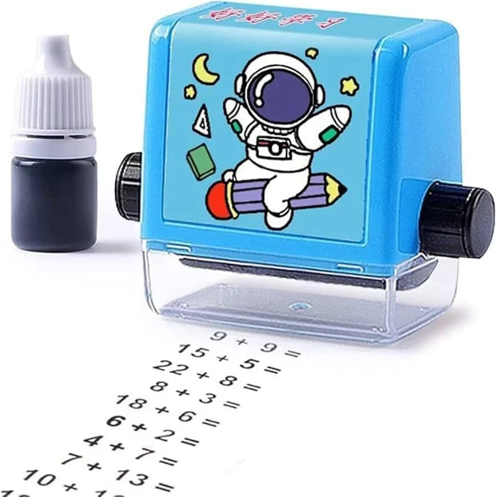 Smart Math Roller Stamps for Kids Arithmetic Learning Math Question Maker Roller Smart Math Roller Stamp (Multiplication & Division Roller, Black)