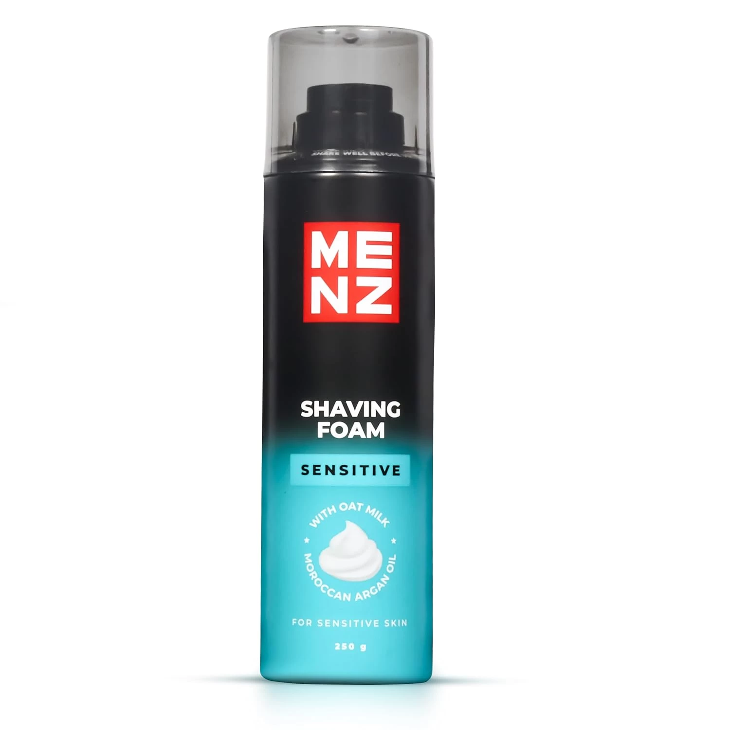 Menz Shaving Foam For Men | Shaving Cream 250 Gm | Shave Foam | With long lasting Fresh Fragracne FOAM Include Oat Milk | Tea Tree Oil | Argan Oil |, Mode - Sensitive