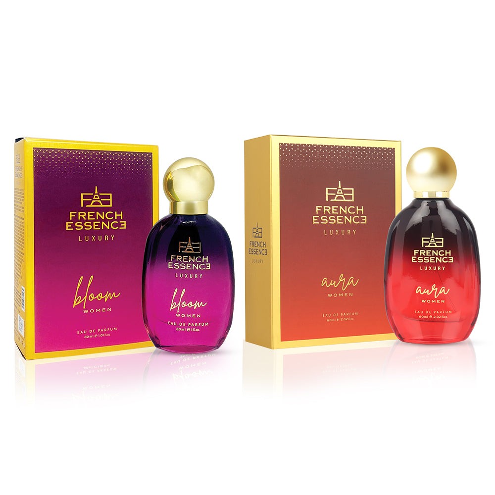 Bloom + Aura (90ml) Premium Perfume Set for Women