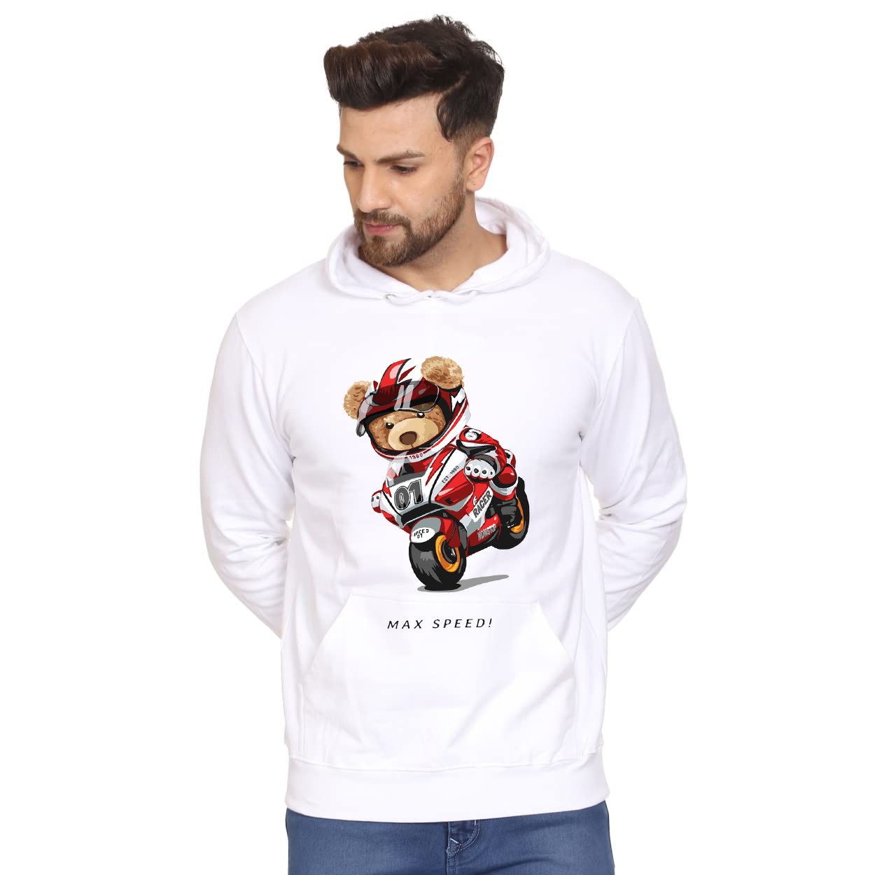 Men's Racer Teddy Hoodie by iKing