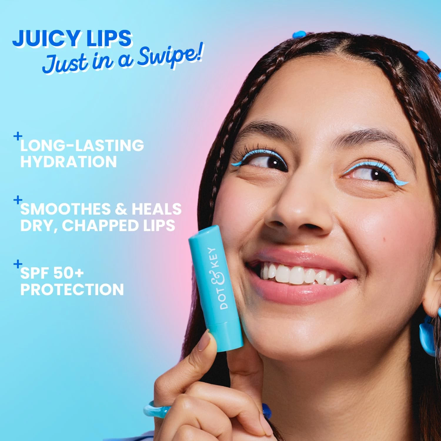 Dot & Key Barrier Repair Hydrating Lip Balm SPF 50 | Strawberry Red | Repairs Damaged Lip Barrier | High Tinted | 4.5 gm