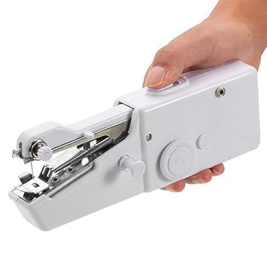 Kitchen Shop Mini Sewing Machine,silai machine Tailoring Machine Hand Sewing Machine Electric Stapler Sewing Machine 2 built-in stitches 120 SPM White