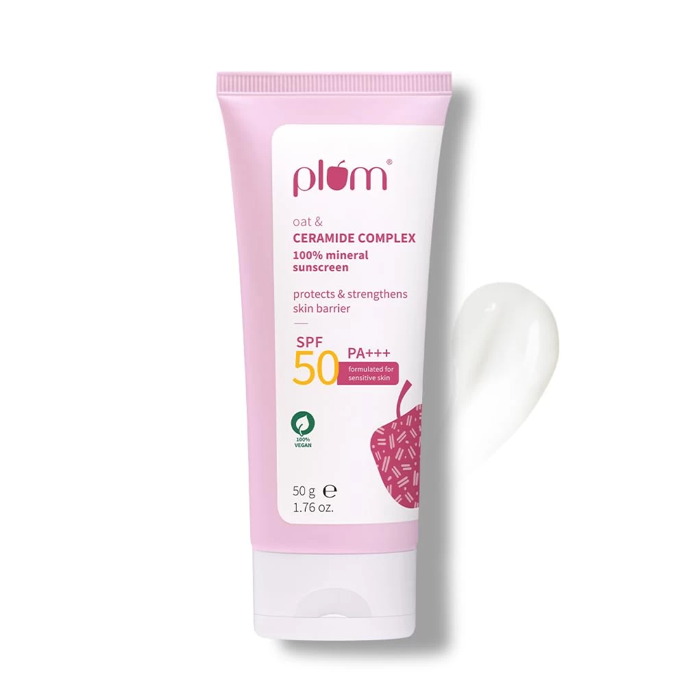 Plum Oat & Ceramide Complex100% Mineral Sunscreen | SPF 50 PA+++