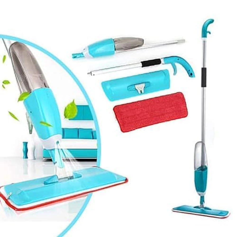 Stainless Steel Microfiber Floor Cleaning Spray Mop with Removable Washable Cleaning Pad and Integrated Water Spray Mechanism,360 Degree Easy Floor Cleaning(Multicolour)
