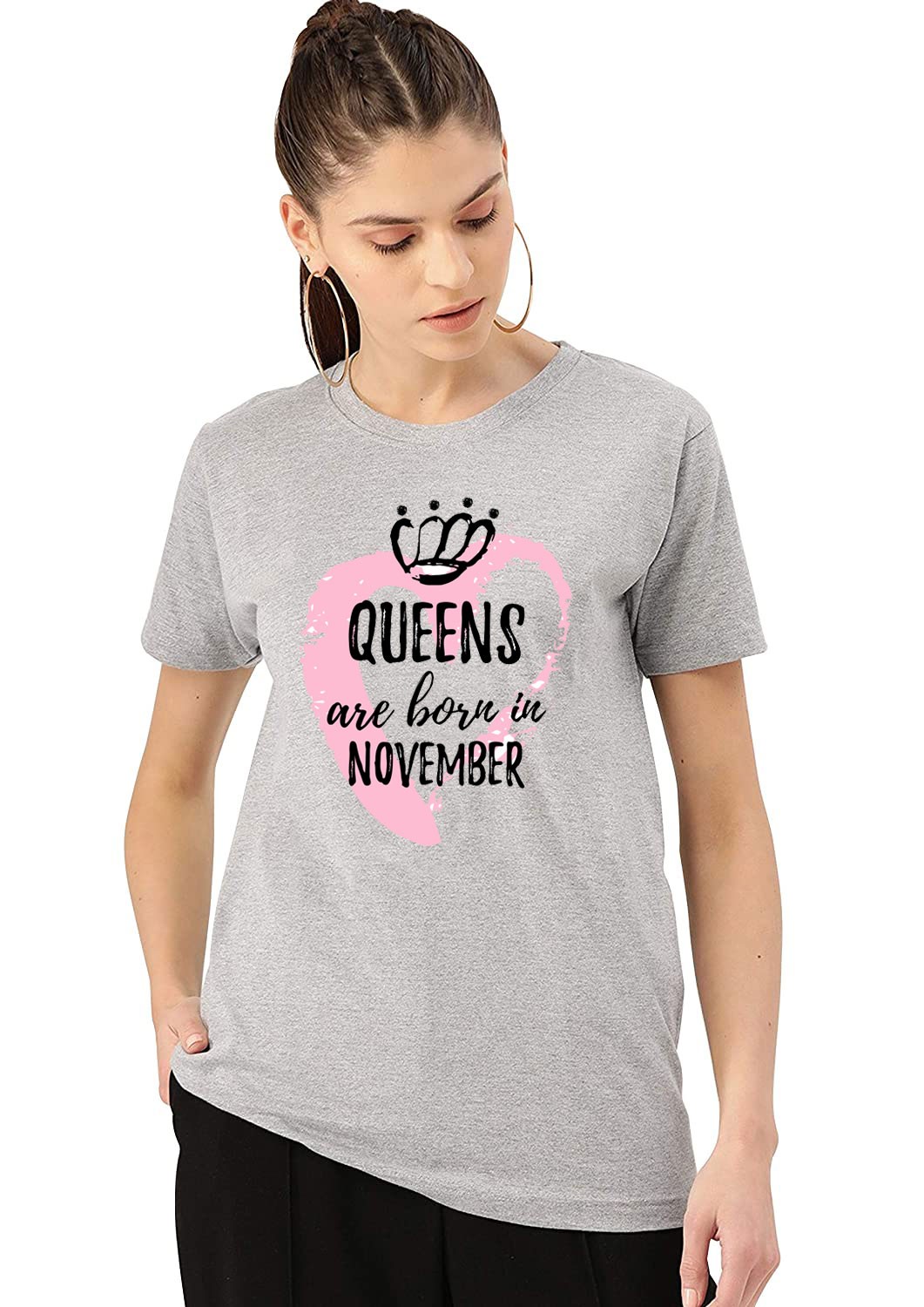 Designer November Birthday printed tshirt for Women