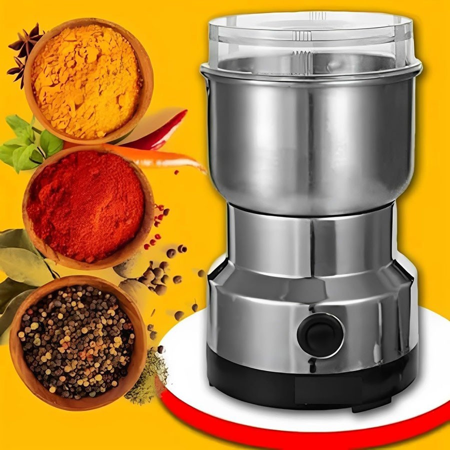 Grinder Multi-Functional Electric Stainless Steel Herbs Spices Nuts Grain Grinder, Portable Coffee Bean Seasonings Spices Mill Powder Machine Grinder Machine