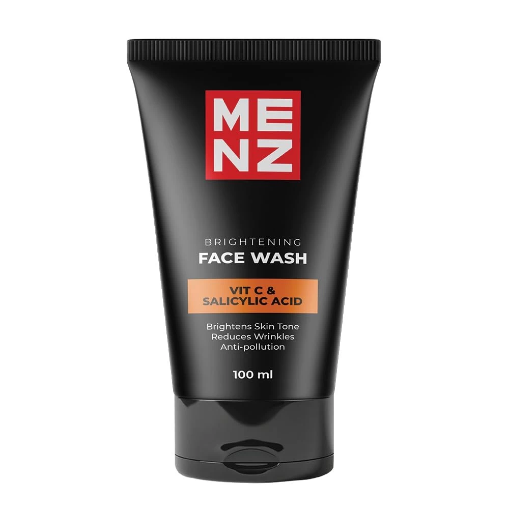 MENZ Anti Pollution Men’s Face Wash | Vitamin C + Salicylic Acid | Removes Dirt, Brightens Skin Tone & Reduces Wrinkles | 100ml