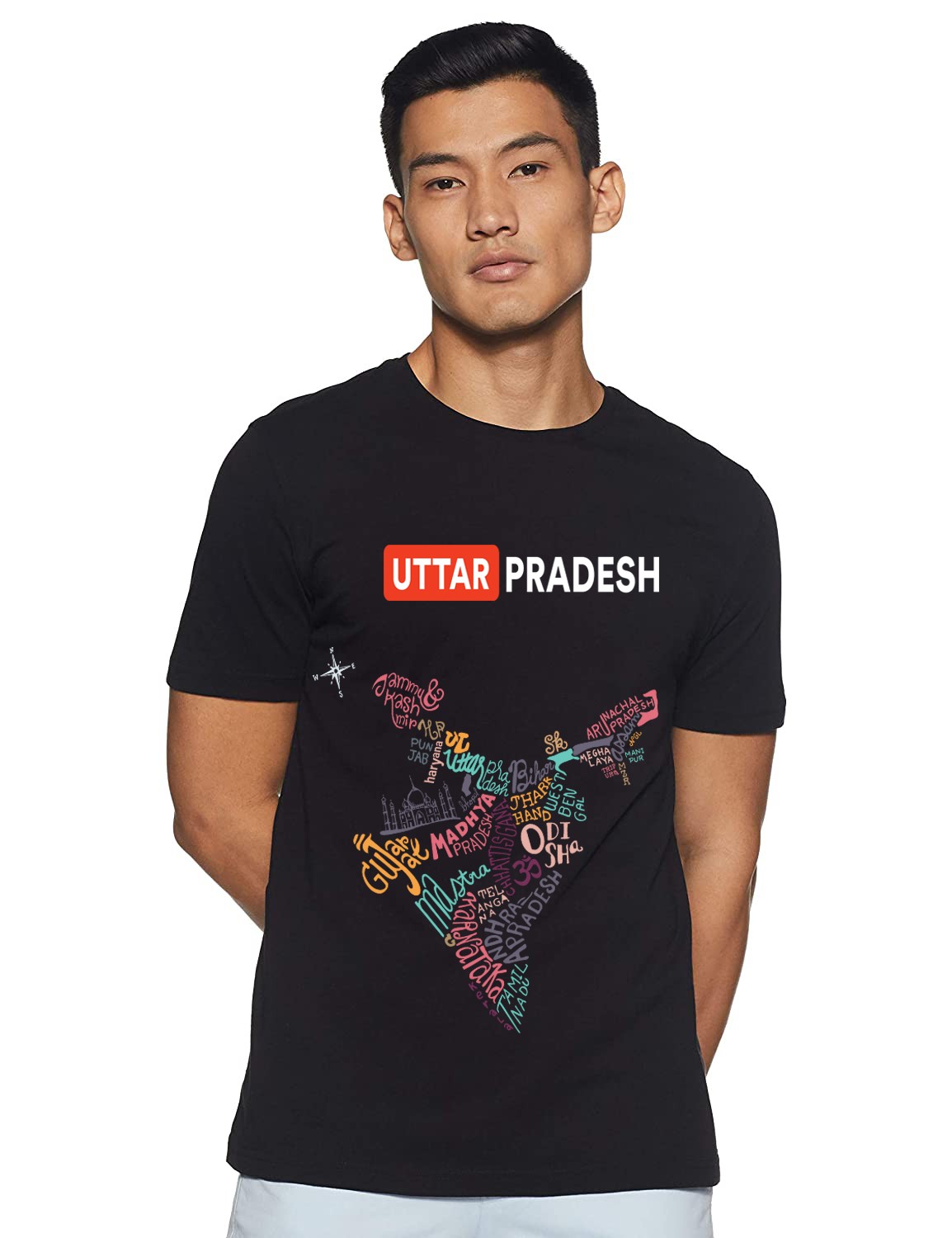 Utter Pradesh Designer printed t-shirt for men