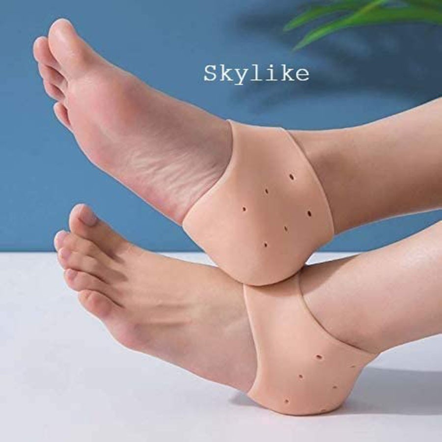 Silicone Gel Heel Pad Socks For Heel Swelling Pain Relief, Dry Hard Cracked Heels Repair Cream Foot Care Ankle Support Cushion - For Men And Women