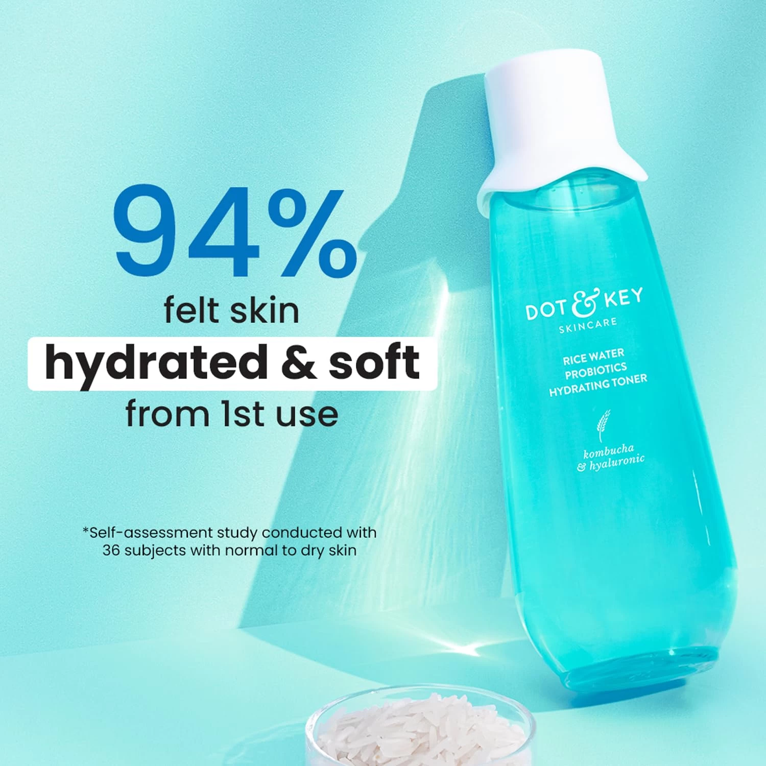 Dot & Key Barrier Repair Milky Toner Essence With 5 Ceramides | Hyaluronic & Rice Water, Hydrates & Smoothes Skin, Calms Redness, Preps Skin, Lightweight & Quick-Absorbing | All Skin Types | 150ml