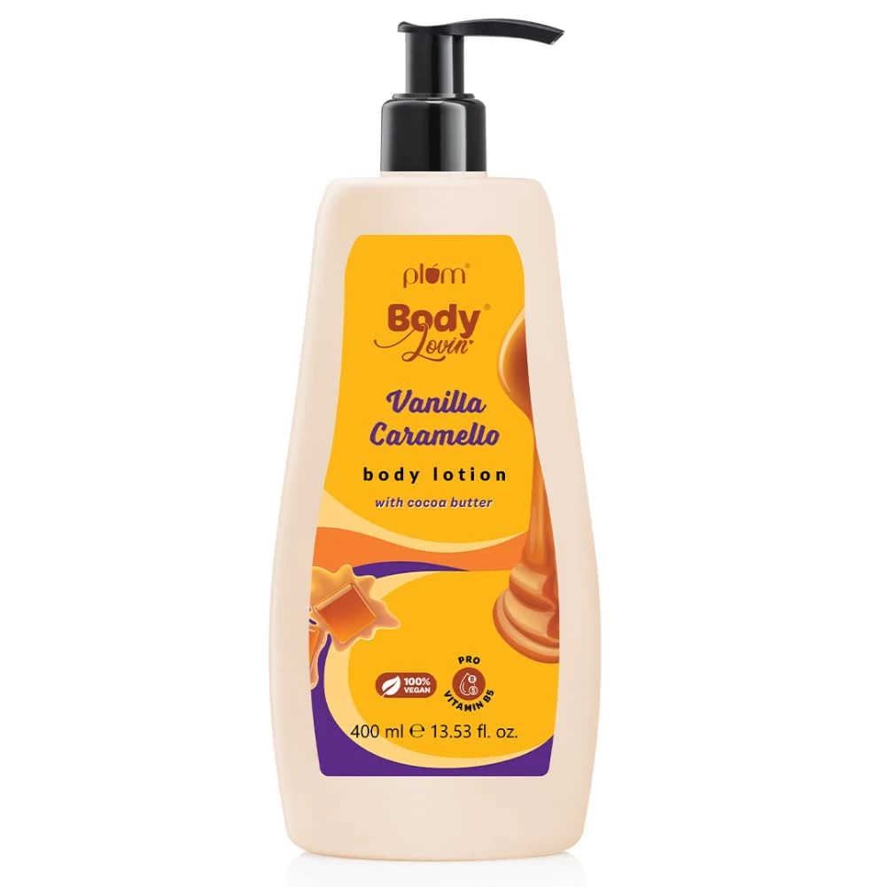 Plum BodyLovin' Vanilla Caramello Body Lotion | Cocoa Butter & Vitamin B5 for Deep Moisturization
