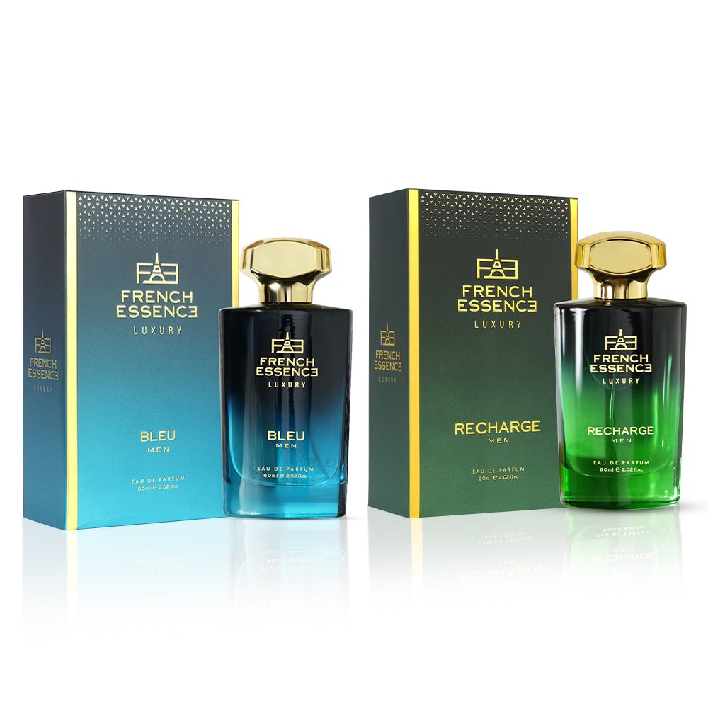 Recharge & Bleu Men's Perfume Combo Pack 60ML Each