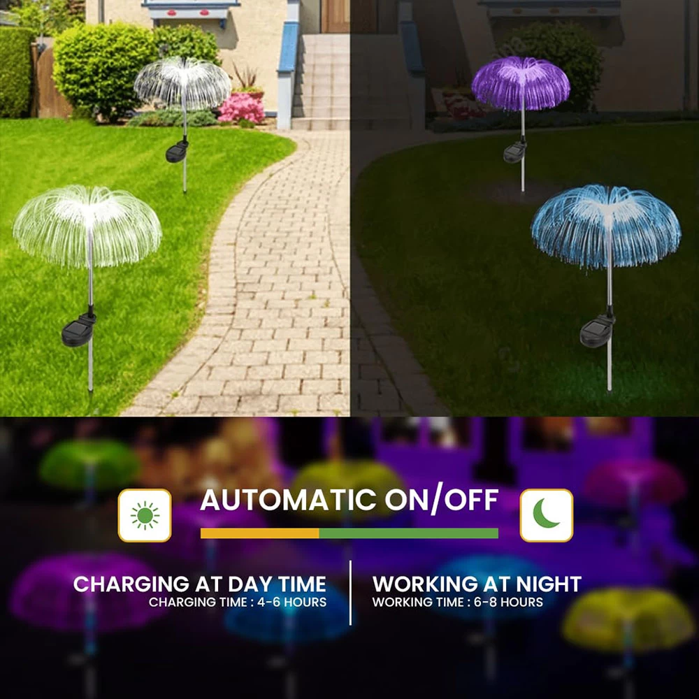 Rainbow Bloom Solar Garden Light – Model RB-01" Solar Light Set (Free Standing Pack of 1)