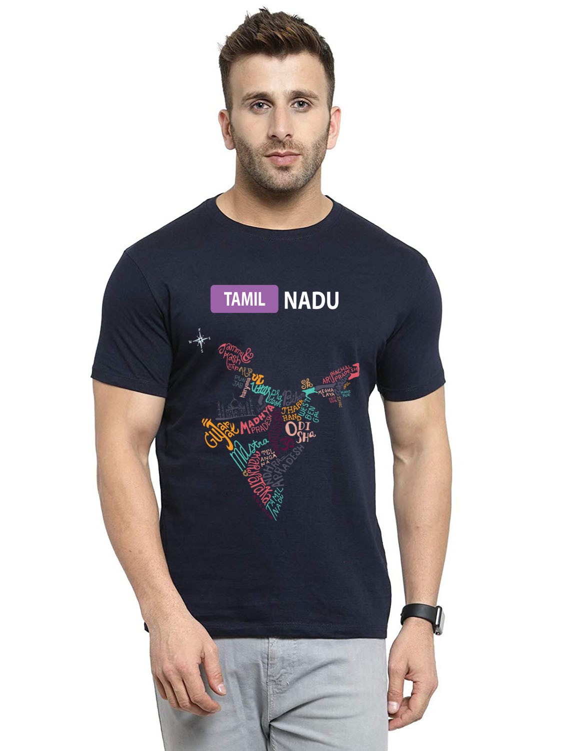 Tamil Nadu Designer printed tshirt for men