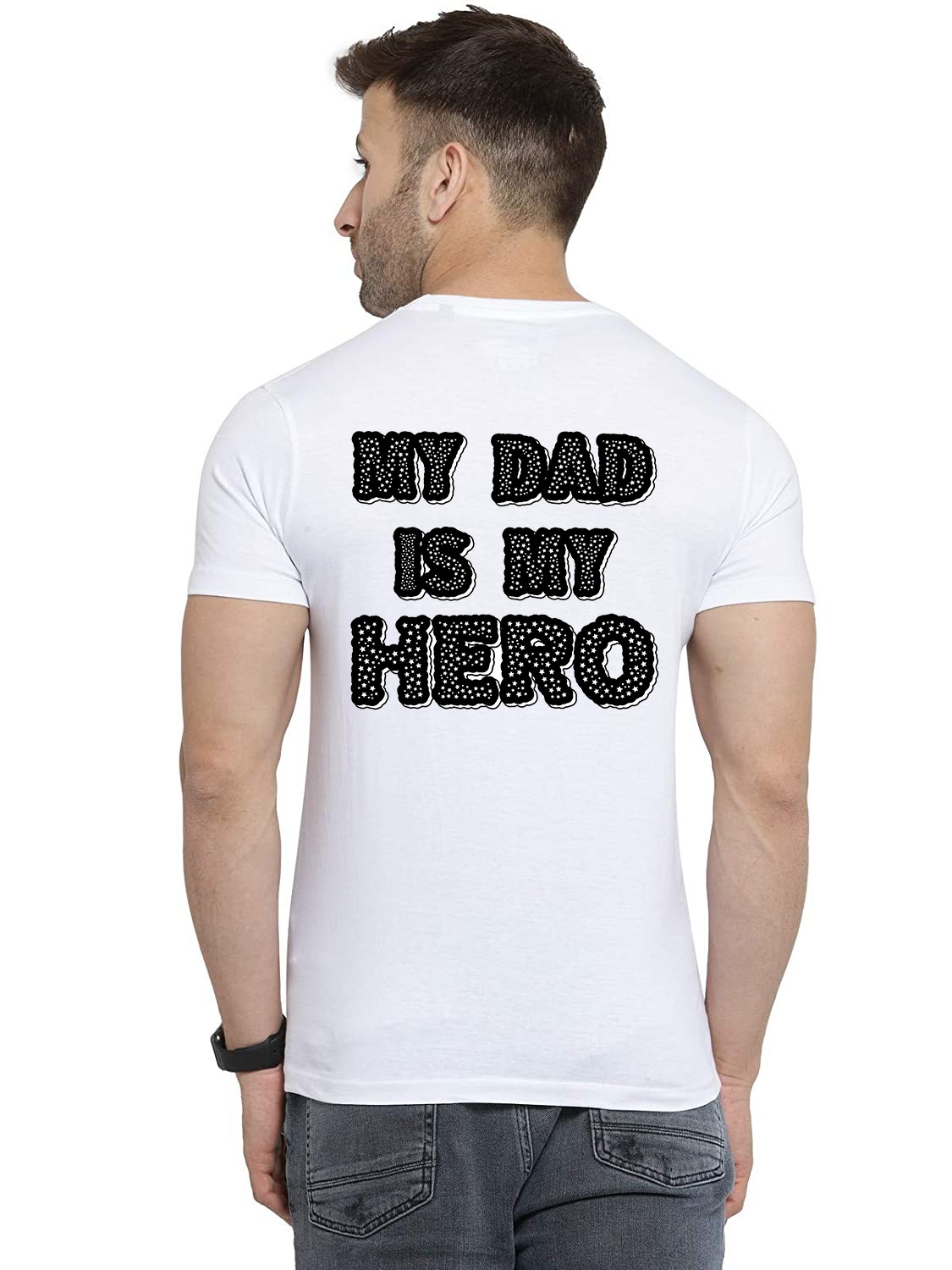 Cotton Printed T-shirt My Dad Is My Hero