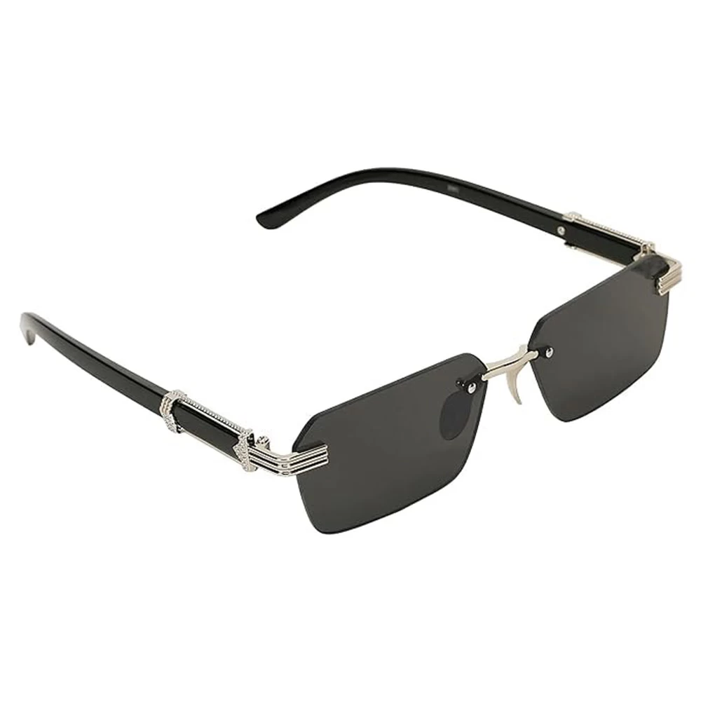 Rimless Rectangular Sunglasses for Men & Women | IKING Store (Le