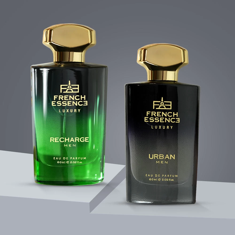 French Essence Recharge & Urban Perfume Combo Pack 60ml+60ml (Pack of 2)