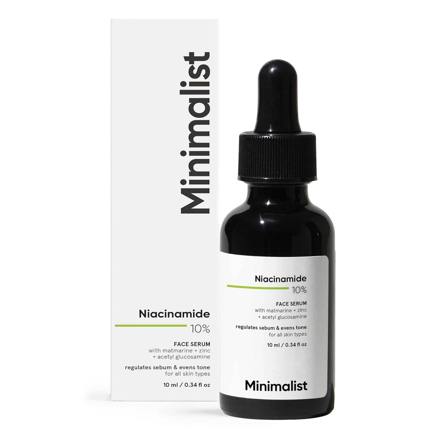 Minimalist 10% Niacinamide Serum with Zinc – Reduces Acne Marks, Controls Oil & Minimizes Pores | Vitamin B3 for Blemish-Free, Clear Skin | For Oily & Acne-Prone Skin