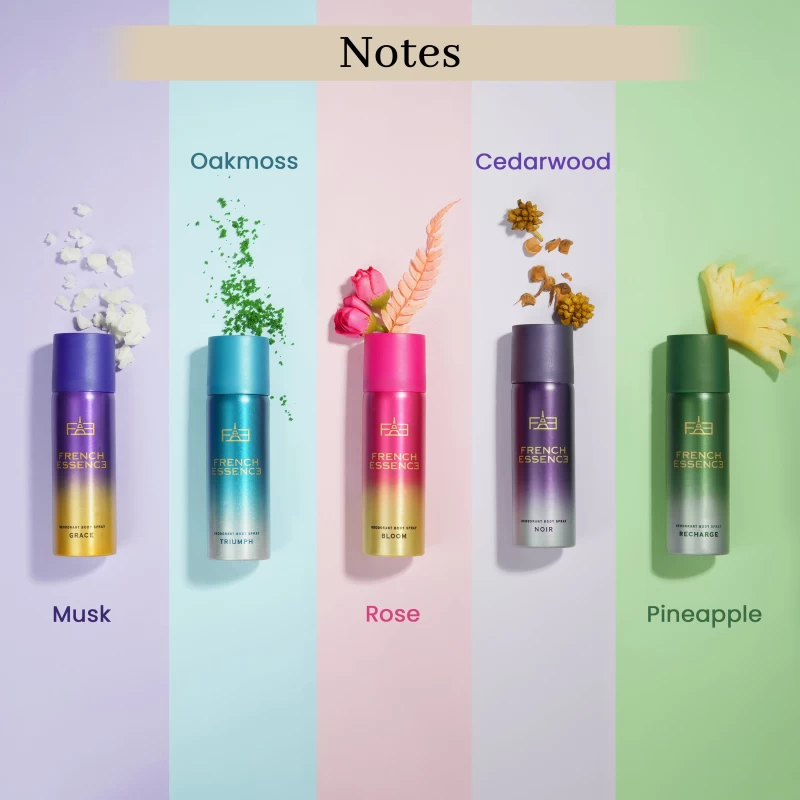 Unisex MINI Deodorant Body Spray Combo Pack 50ML Each (Pack of 5)