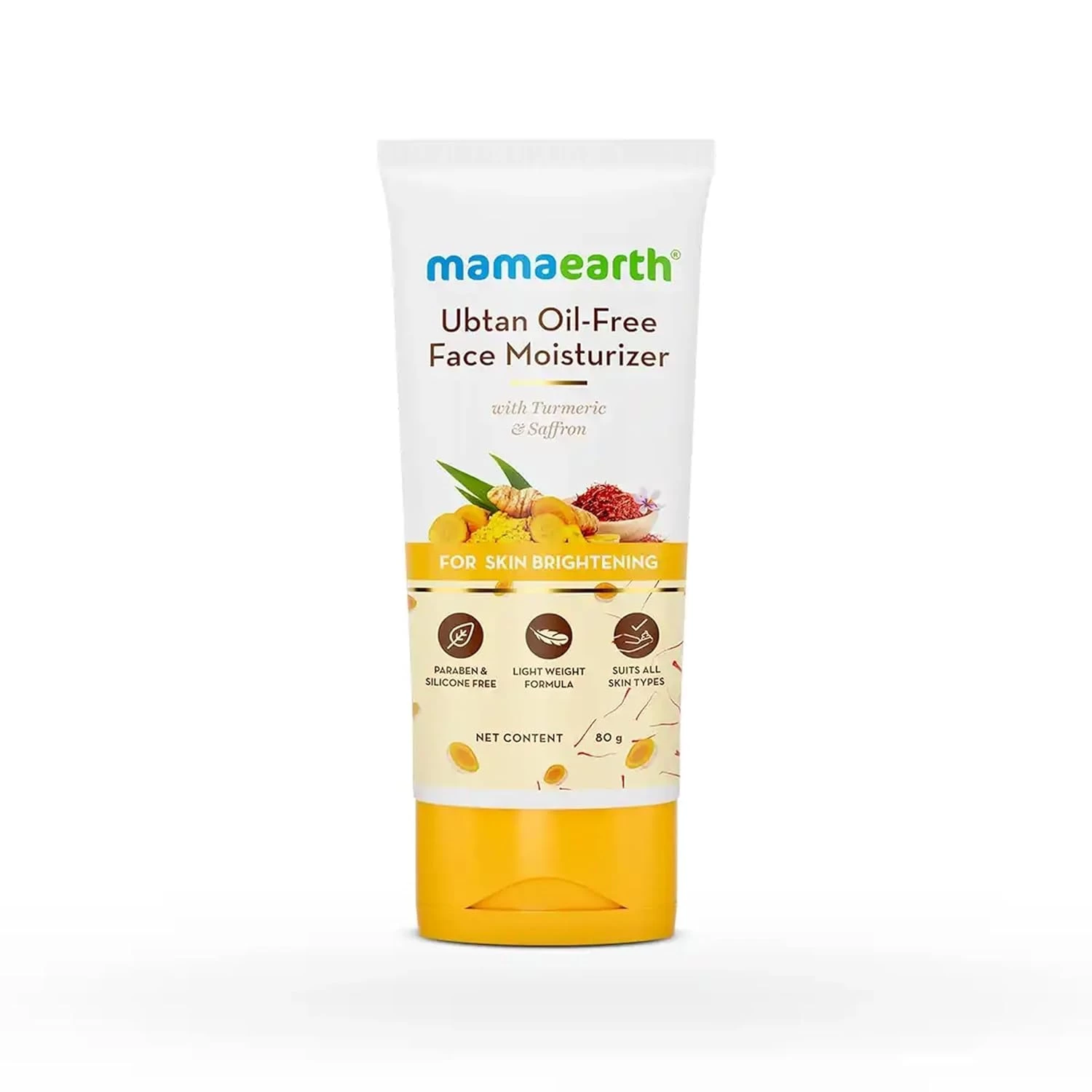 Mamaearth Ubtan Oil-Free Face Moisturizer With Turmeric & Saffron For Skin Brightening