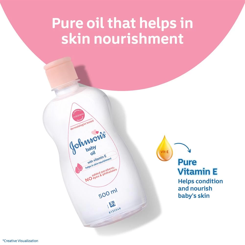 Johnson & Johnson Baby Oil With Vitamin E, 100Ml
