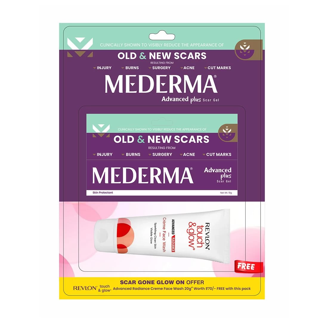 Mederma Advanced Scar Gel (10g) with Advance Radiance Touch & Glow Face Wash (20g)