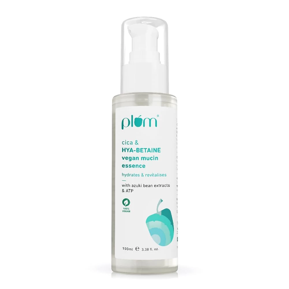 Plum Cica & HYA-BETAINE Vegan Mucin Essence | Intense Hydration, Soothing & Rejuvenation