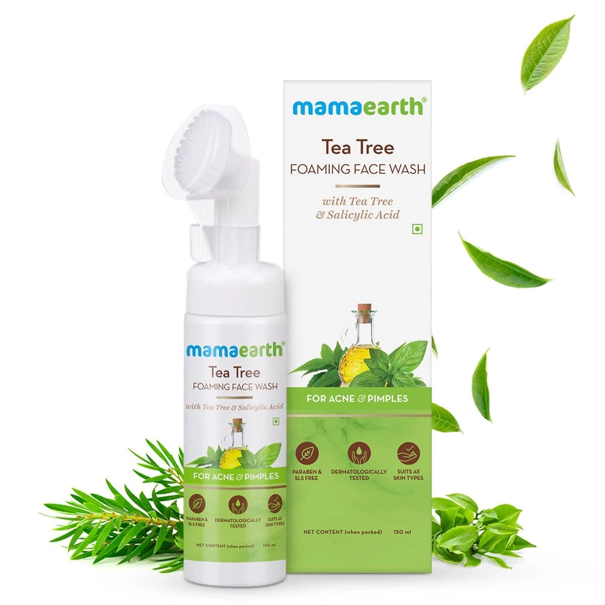 Tea Tree Foaming Face Wash with Tea Tree & Salicylic Acid for Acne & Pimples