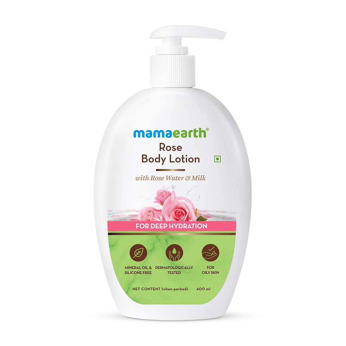 Rose body lotion, body lotion for dry skin, intense moisturization lotion, 400ml body lotion