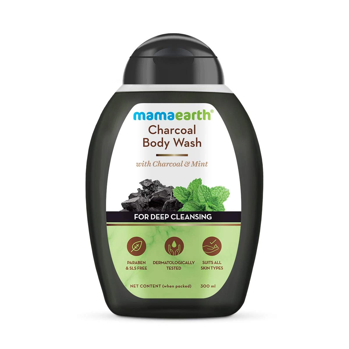Charcoal Body Wash With Mint 300 ml