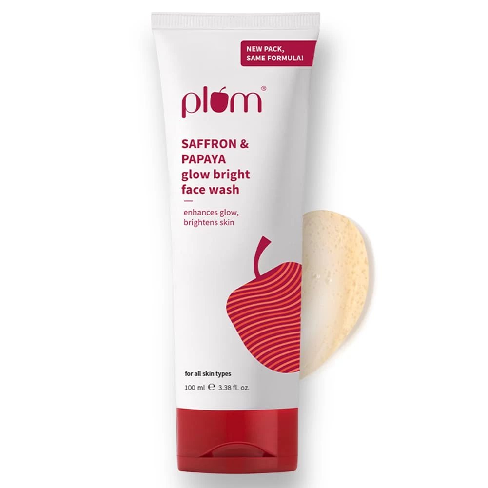 Plum Saffron & Papaya Glow & Brightening Face Wash with Vitamin B5
