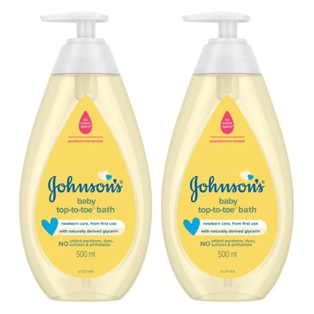 JOHNSON'S Baby Body Wash | Pack of 2 | Top To Toe Bath (2 x 500 ml)