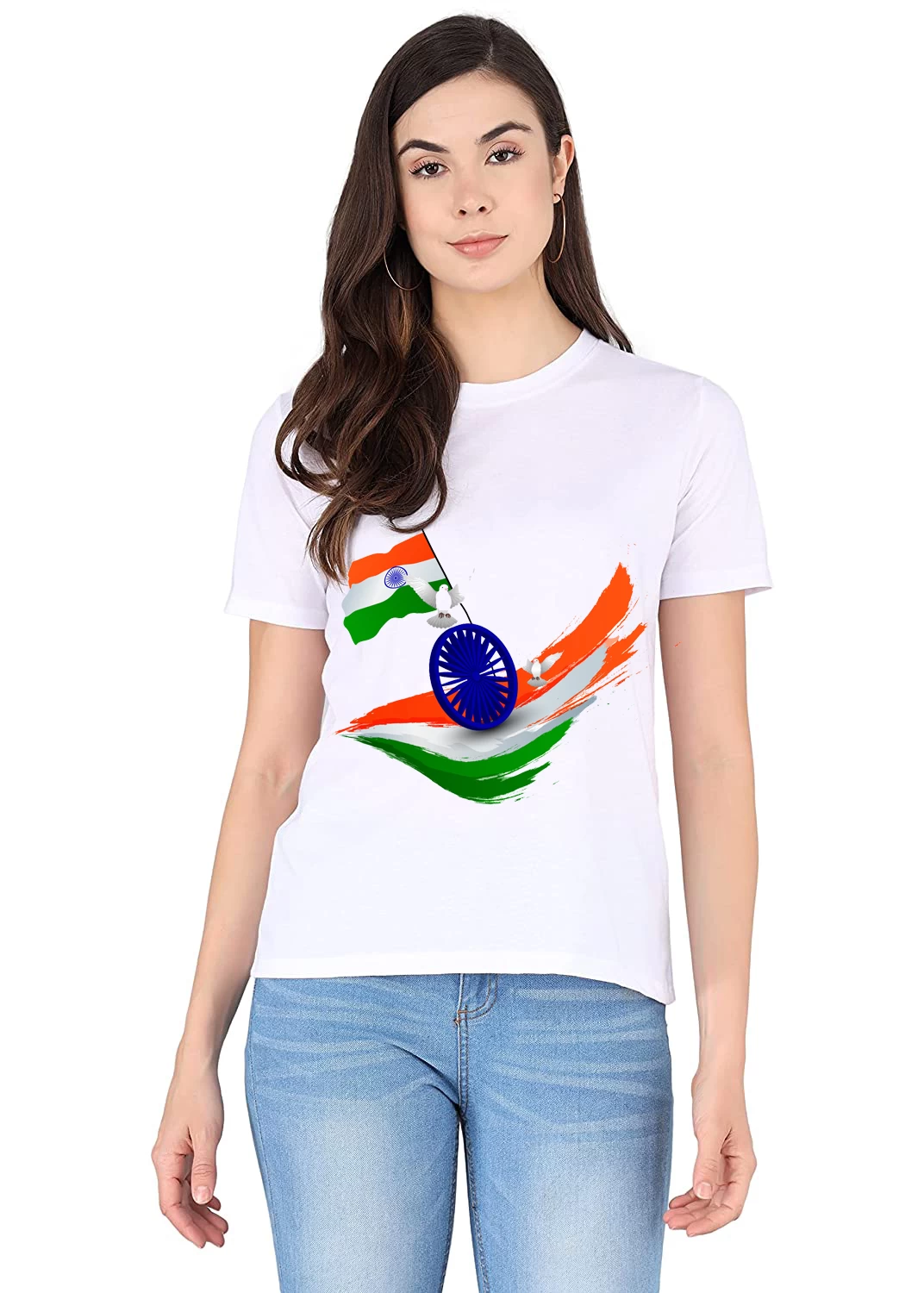 Graphic Printed T-Shirt for Unisex Tricolor Creative Artwork Tshirt | Half Sleeve Round Neck T-Shirt |