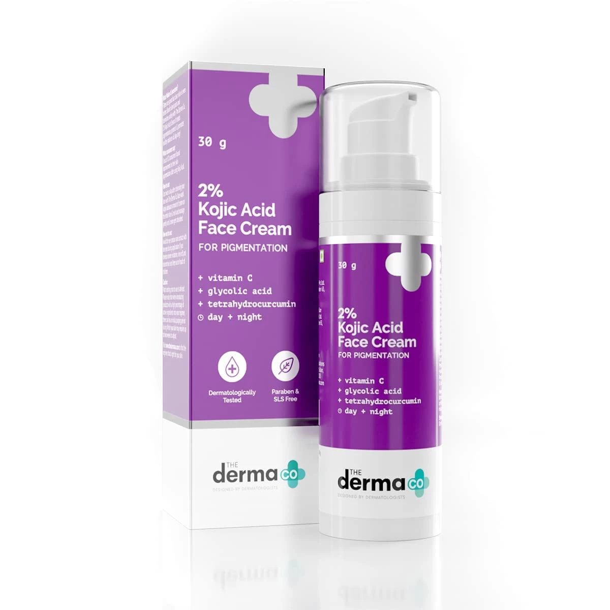The Derma Co 2% Kojic Acid Advanced Face Cream With 4% Niacinamide, 2% Arbutin & 2% Glycolic Acid | Treats Hyperpigmentation & Melasma | Evens Skin Tone | For Men & Women | 30 g