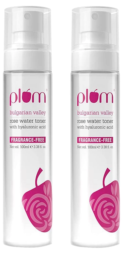 Plum Bulgarian Valley Rose Water Toner For Face|With Hyaluronic Acid & Bulgarian Rose Extracts  Combo All Skin Types|100  Ml